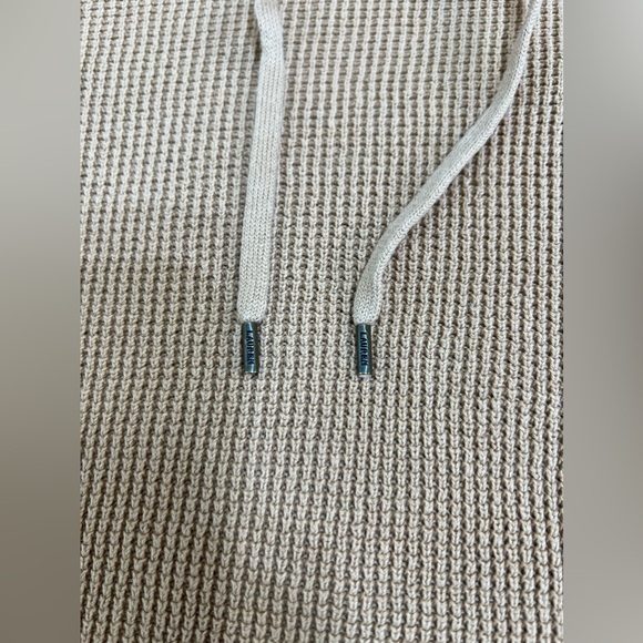 LAUREN RALPH LAUREN 100% Cotton Khaki Waffle Knit Cowl Neck Sweater, Size Small - Picture 8 of 14